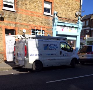 Drain clearance at rear of property in Ballina Street, Honor Oak Park, Forest Hill SE23
